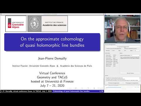 On the approximate cohomology of quasi holomorphic line bundles - Jean-Pierre Demailly