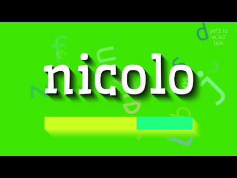 How to say "nicolo"! (High Quality Voices)