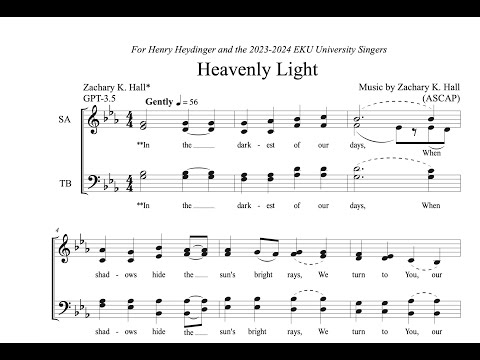 Heavenly Light - Zachary K. Hall- SATB Score
