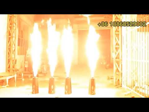 DMX 512 Controller 200W Six Corners Jet Colorful Stage Fire Flame Machine for Indoor Outdoor Stage