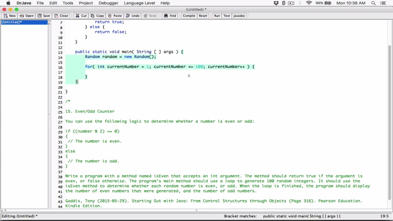 5.15 Even/Odd Counter - Java