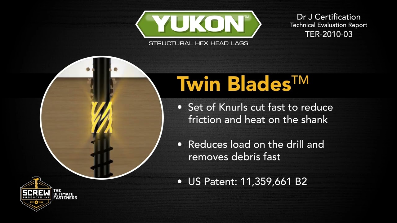 All About Our Yukon Hex Head Structural Lag Screw