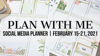 Plan with Me | Social Media Planner | February 15-21, 2021 #notiq #lightsplanneraction