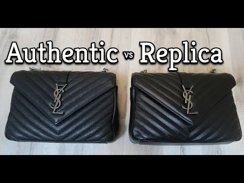 College Medium Bag $2585 Authentic vs $395Replica differences.Różnica oryginał a replika.Torebka YSL