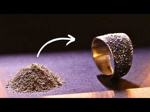 I made a silver ring using old silver dust