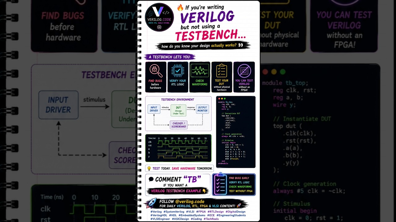 What Is a Verilog Testbench? Verify Your Designs Before Physical Hardware Deployment