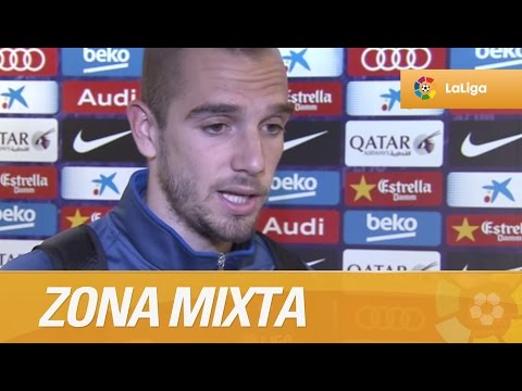 Zona mixta tras el FC Barcelona (5-0) RCD Espanyol