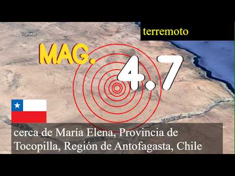 😱🚨  Terremoto cerca de María Elena, Provincia de Tocopilla, Región de Antofagasta, Chile actualizaci