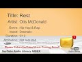 New Free Music 2018 Rest Otis McDonald Hip Hop Rap Dramatic YouTube Audio Library BGM