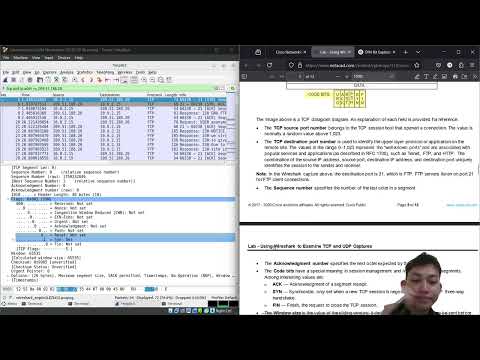 10.4.3 Lab - Using Wireshark to Examine TCP and UDP Captures