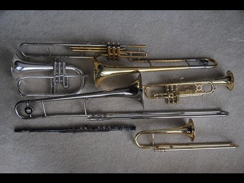 Comparison: Trumpet, Slide Trumpet, Valve Trombone, Slide Trombone, Flute & Flugel