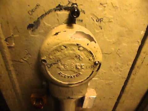 AMAZING 1915 AB See Electric Manually Controlled Traction Freight Elevator At An ?? Location In NYC