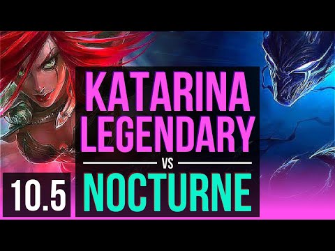KATARINA vs NOCTURNE (MID) | Rank 5 Katarina, 2 early solo kills | Korea Challenger | v10.5