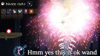 Noita + Always cast piercing shot = oops! I won!