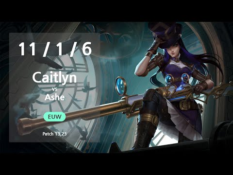 Caitlyn ADC vs Ashe - EUW GrandMaster Patch 13.23