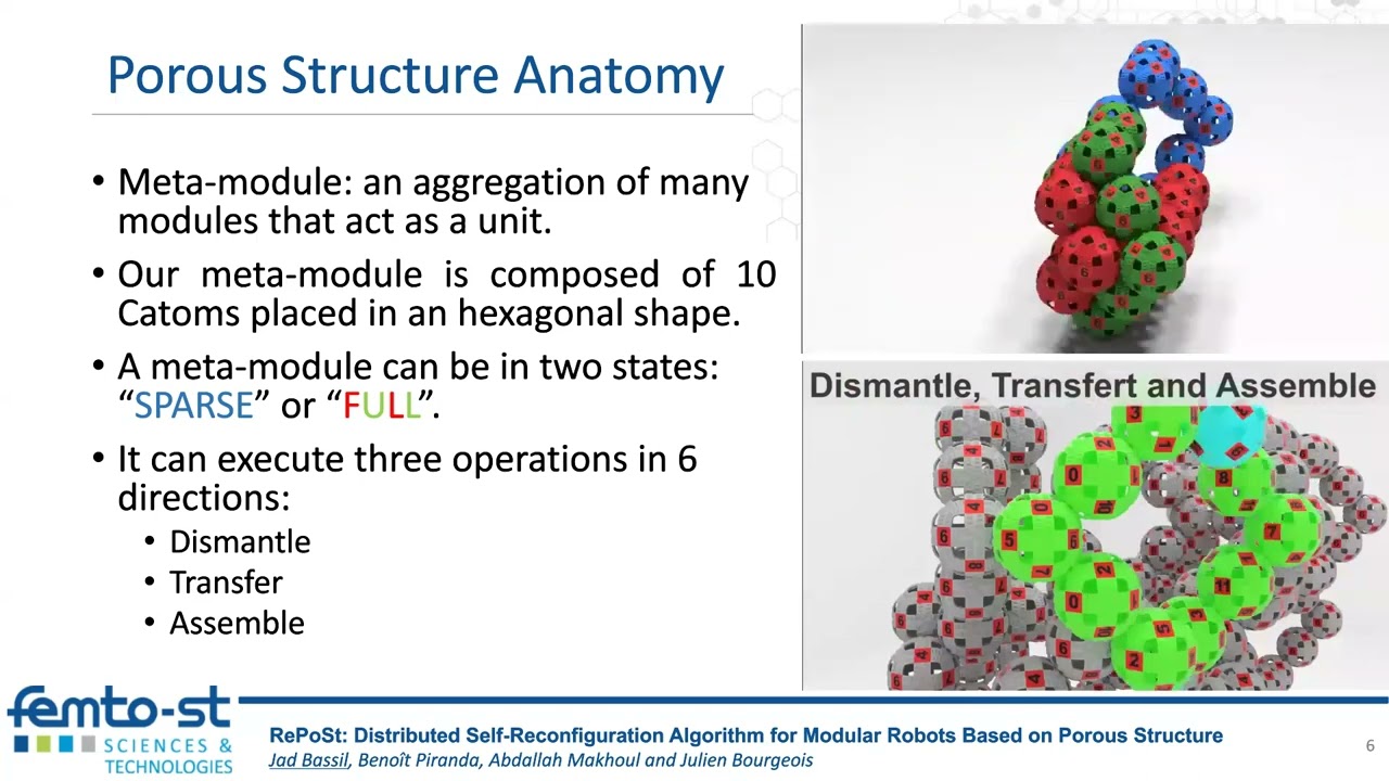 RePoSt: Distributed Self-Reconfiguration Algorithm for Modular Robots Based on Porous Structure