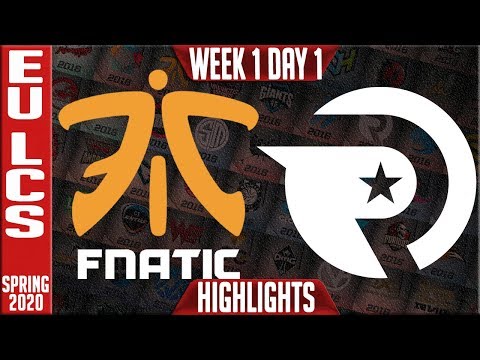 FNC vs OG Highlights | LEC Spring 2020 W1D1 | Fnatic vs Origen