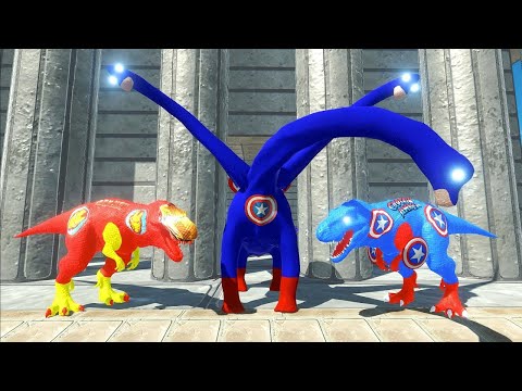 FPS Avatar with all weapons in battle VS Dinosaurs - Animal Revolt Battle Simulator