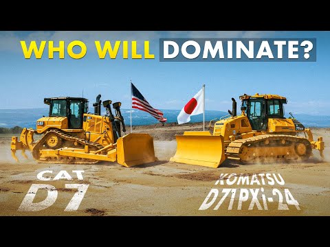 Cat D7 vs Komatsu D71PX1: Bulldozer Battle