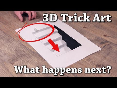 How to Draw 3D Steps Anamorphic Illusion SURPRISE ENDING!