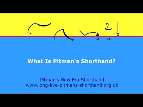 What Is Pitman's Shorthand? - Pitman's New Era Shorthand Dictation
