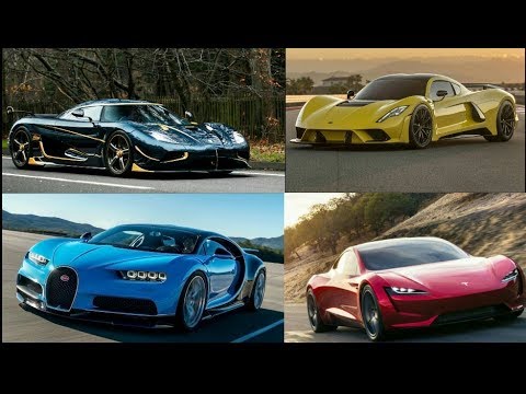 Tesla Roadster VS Koenigsegg Agera RS VS Hennessey Venom F5 VS Bugatti Chiron-Which Is The Killer