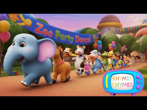 Animal Zoo Party | Nursery Rhyme for Kids | Rhymie Rhymes