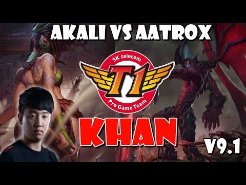 [ SKT T1 Khan ] - Akali vs Aatrox Top - Patch 8.24 KR Ranked - KDA 4/1/7