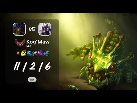 Kog'Maw Mid vs Syndra - NA GrandMaster Patch 13.11