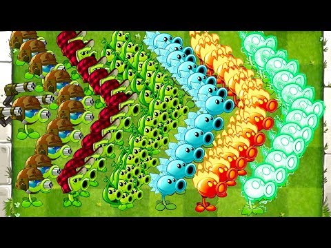 Plants vs Zombies 2 Mod ALL PEA MAX LEVEL POWER-UP! vs GARGANTUAR Premium PVZ 2 Gameplay Primal