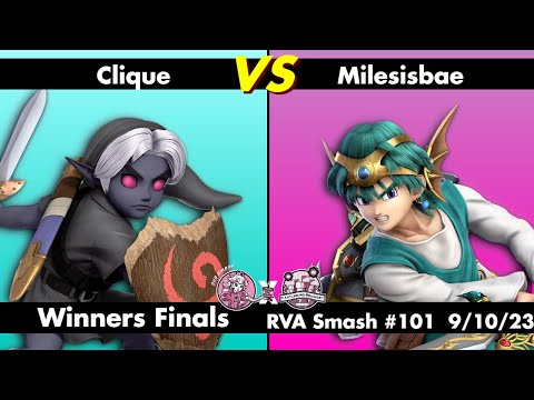 RVA Smash 101: Milesisbae (Hero/Min Min) vs Clique (Young Link) | WINNERS FINALS | 31 Entrants SSBU
