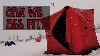 VEVOR Ice Fishing Tent Space Test | Smelt Fishing With My Kids