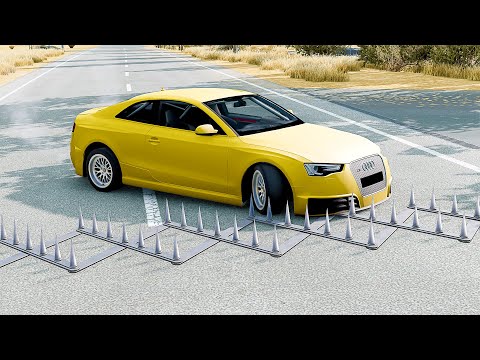 Mobil vs Spikes #5 - BeamNG Drive