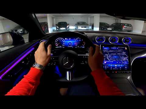 2024 Mercedes-Benz CLE 220d [2.0l, 197 + 23 HP] Night POV Test drive (Beautiful ambient light)