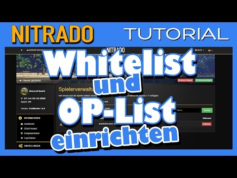 Set up whitelist and OP list on Nitrado Minecraft servers [TUTORIAL] [Deutsch, German]