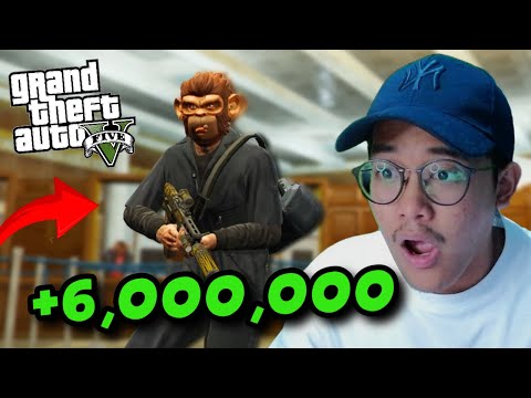 Gua Mencuri UANG Sebanyak $6,000,000 di BANK Kota di GTA 5! (Mod)