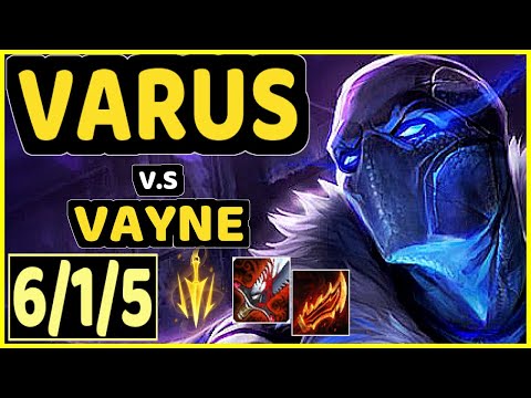 INNAXE (VARUS) vs VAYNE - 6/1/5 KDA BOTTOM ADC CHALLENGER GAMEPLAY - EUW