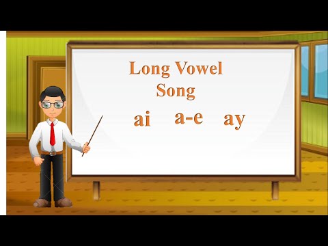 Long Vowel Letters ai, a-e, ay. Phonics For kids.
