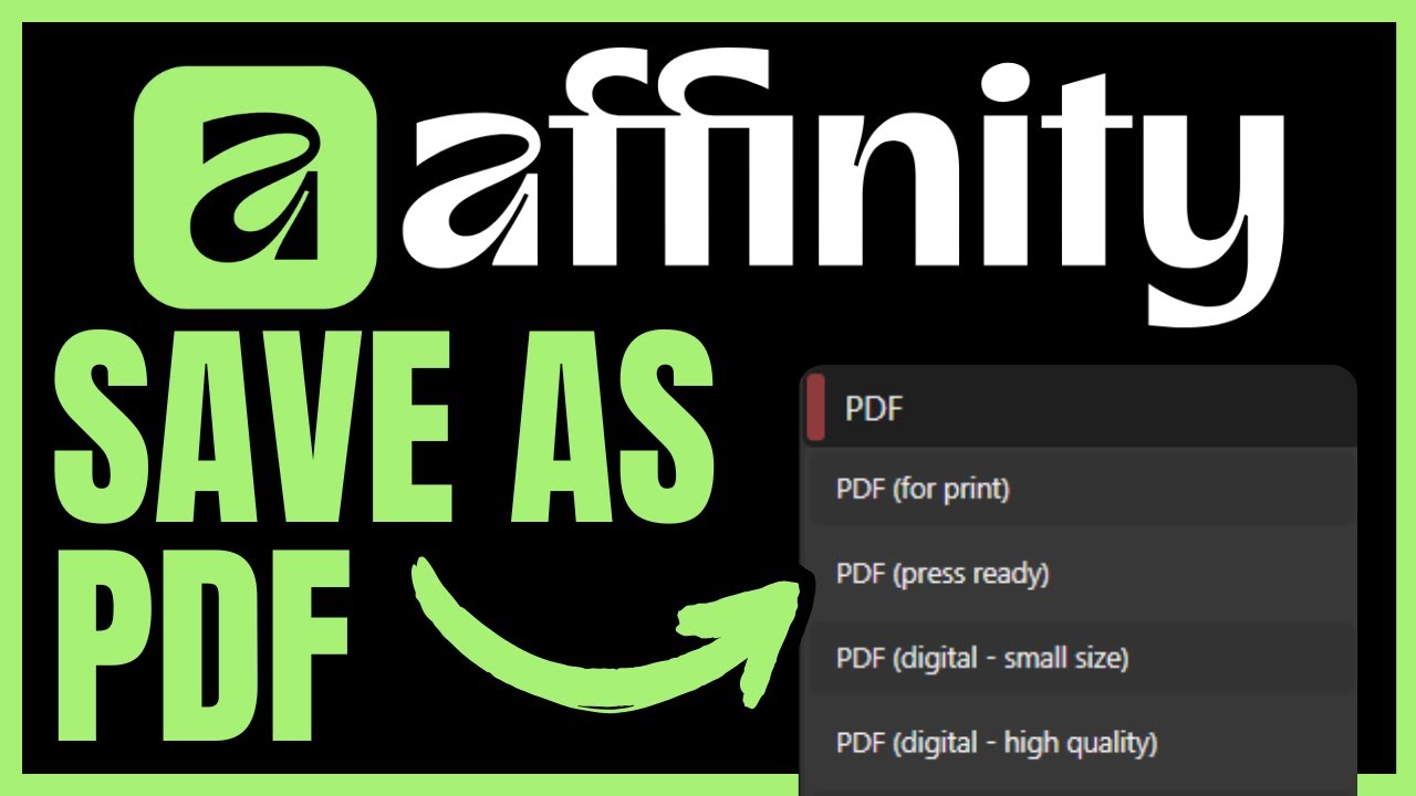 How To SAVE AS PDF In Affinity Designer (QUICK & EASY) 2026