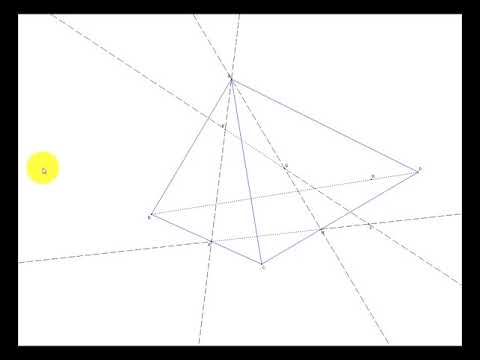 Géométrie dans l'espace (partie 1) : section d'un tétraèdre par un plan. Exercice VI