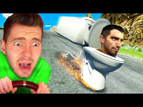 DESCI a ladeira com o carro do Skibidi Toilet no BeamNG Drive