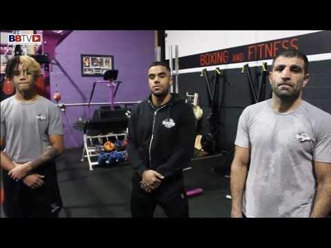 GYM MATES: WYCOMBE KING, JOHN ARDON, MARIO SILVA, TAHA MIRHOSSEINI