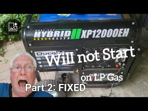 Fixed the Generator to run on Propane (LP) #DuoMax #generatorrepairing #starting #diy #problemsolved