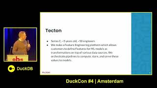 Building Tecton’s Feature Engineering Platform on DuckDB (DuckCon #4)