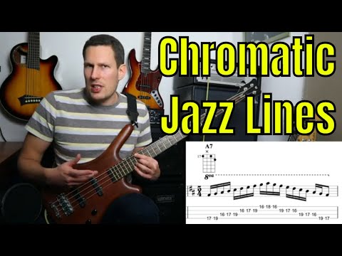Create Chromatic Jazz Lines by Using Passing Notes - Bass Practice Diary - 19th January 2021
