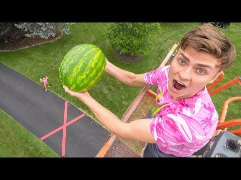 DROPPING WATERMELON 45FT!! Video