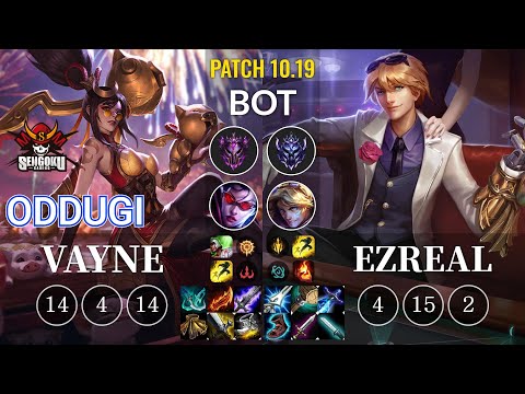 SG OdduGi Vayne vs Ezreal Bot - KR Patch 10.19