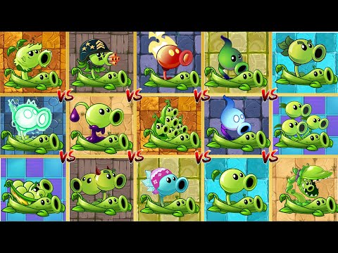 Pvz 2 Challenge - All Peashooters & Pea Vine Combo Challenge Vs Gladiator Gargantuar Team