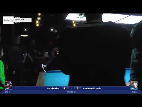 Balkanic OPEN 2023 FINALS race to 11 - Pecelj Aleksa VS Pehlivanović Sanjin - Table 1@Milan9ball​