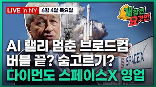 [빈난새의 개장전요것만-6월4일] 브로드컴 실적이 보여준것 | 감원도 구인도 많다 | 원유재고 바닥 | 협상…